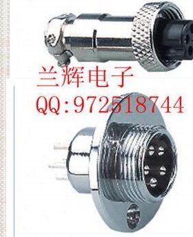 【重强】航空插 16M-3A-3E 3芯 M16 连接器 法兰盘GX16-3  16MM