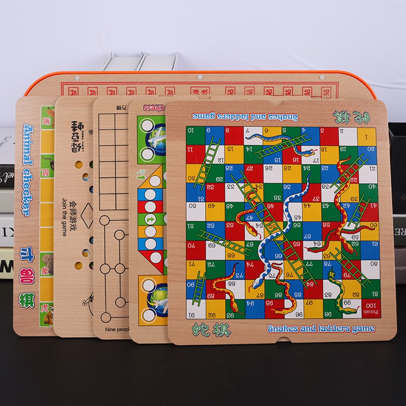 新款  多d功能合一跳棋 飞行棋 象棋 军棋 围棋 亲子桌面游戏 棋