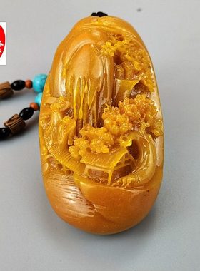 玉石原石黄龙玉仿寿山石雕田黄石手把件时来运转奇石观赏石