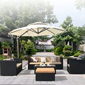 筑梦人家 户外沙发茶几组合藤编酒店会所民宿庭院花园休闲藤沙发