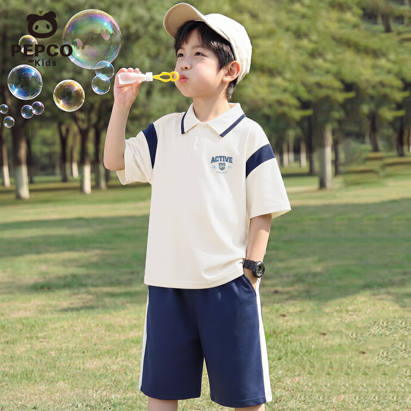 小猪班纳男童夏装套装2026新款儿童帅气Polo衫衣服男孩夏季运动服