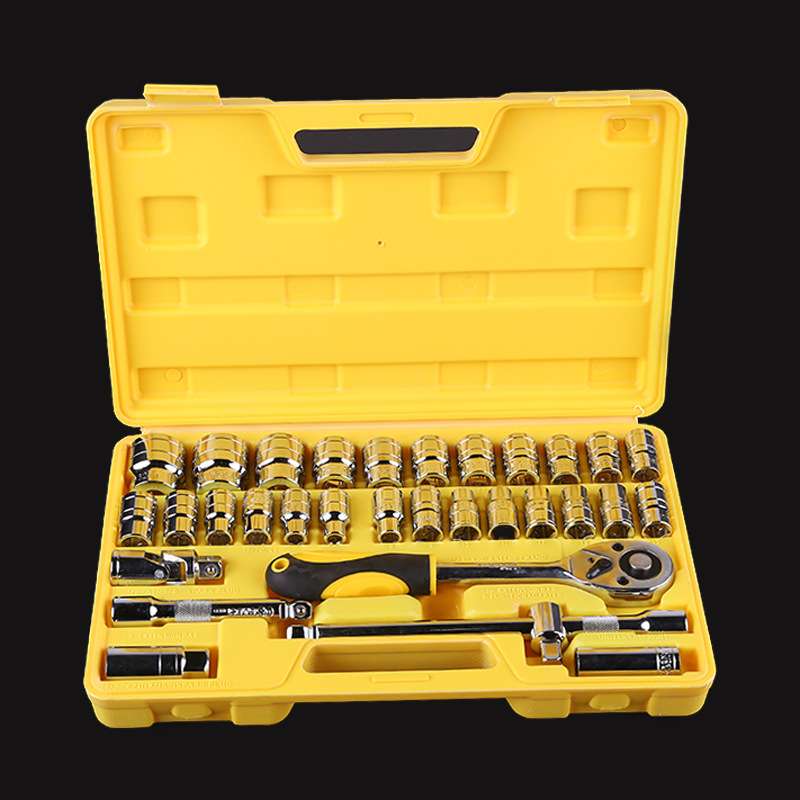 厂家汽车摩托车维修铬钒钢CRV组装 棘轮快速扳手32件套套筒