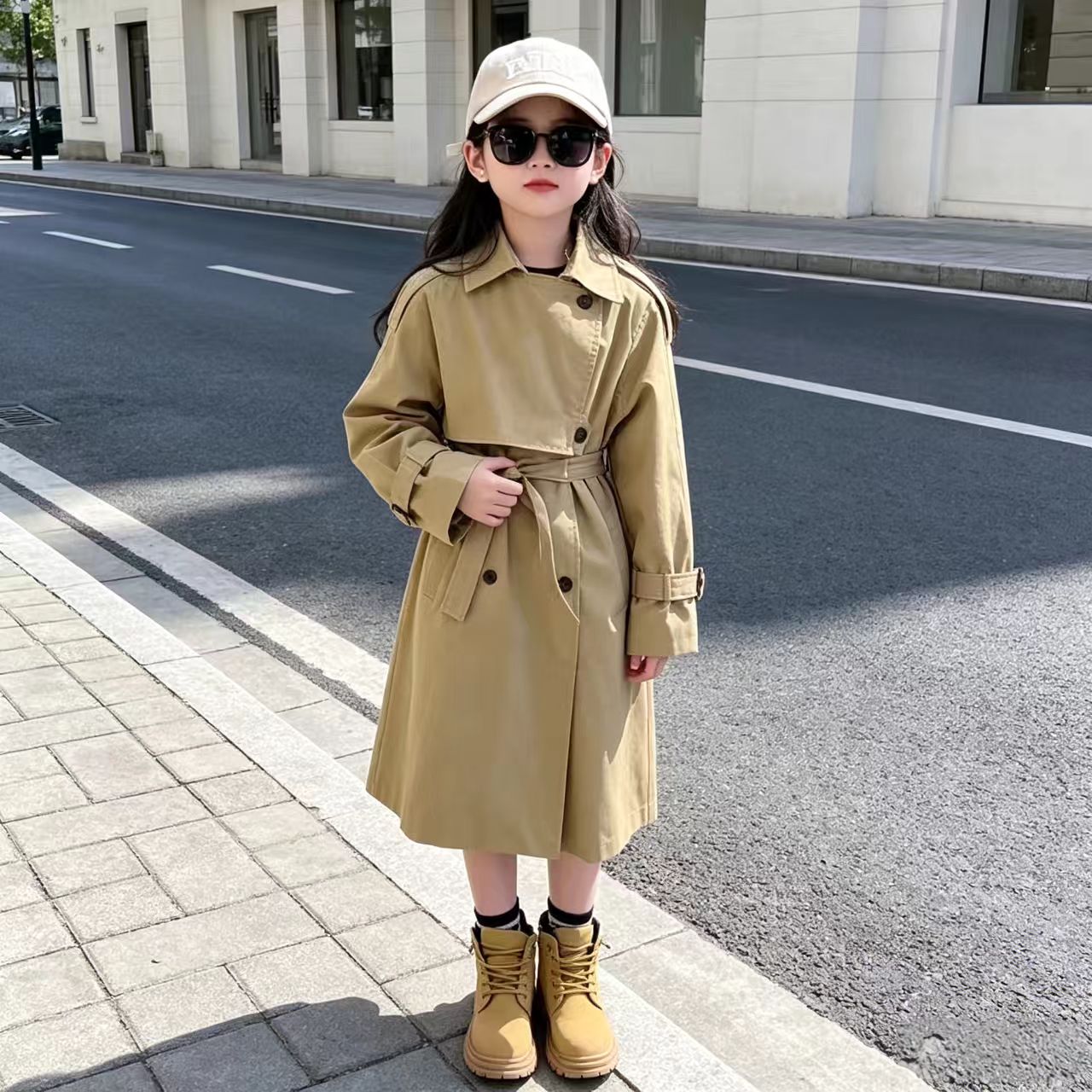 女童风衣外套2026新款大童女孩
