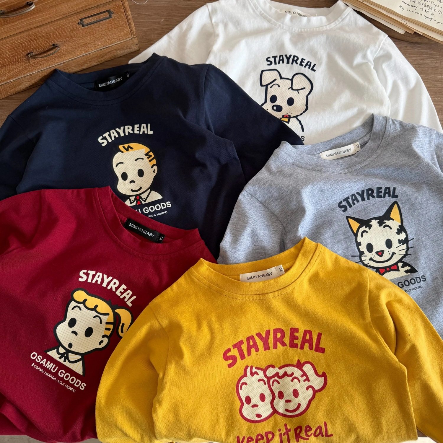 儿童卡通T恤2026春男童日系卡通长袖打底衫宝宝小童纯棉内搭上衣,童装/婴儿装/亲子装,T恤,淘宝优惠券,粉丝福利购,淘宝优惠卷