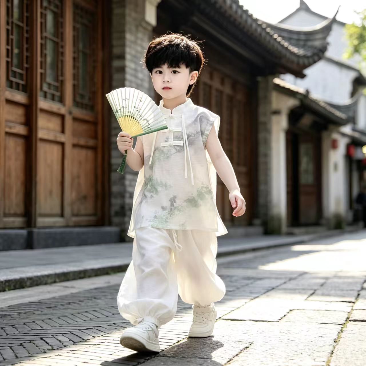男童汉服夏薄款古风帅气儿童唐装
