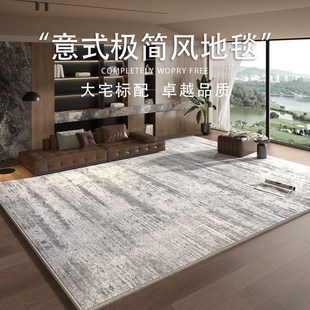 极简风客厅地毯轻奢高级感法式 意式 复古沙发卧室床边毯家用免打理