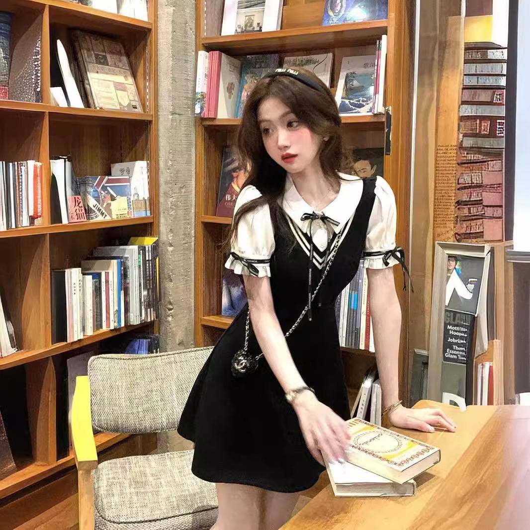 2025summer women short sleeve student dress ladies dresses女图片