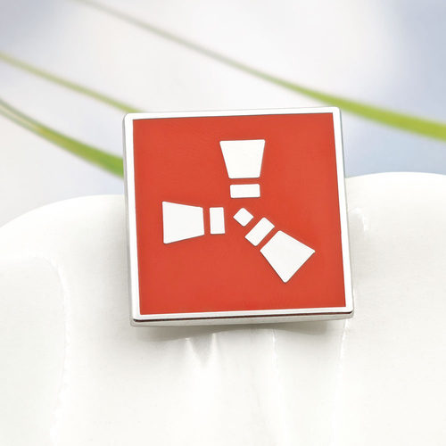 生存游戏 Rust腐蚀 logo 徽章珐琅金属胸针配饰挂件