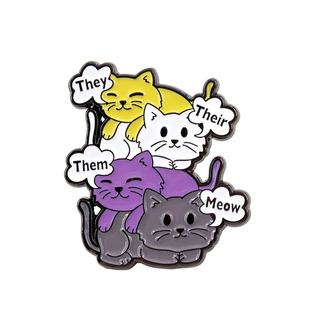 软萌猫咪徽章 平权与性别包容的象征装饰品徽章