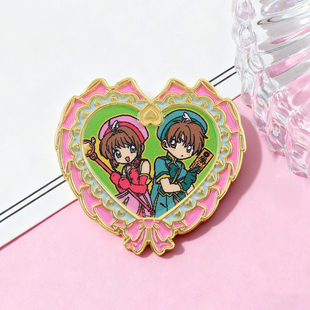 魔卡少女樱胸针 魔法少女 道士库洛牌 李小狼 封印之杖别针饰品