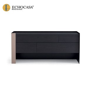 ECHOCASA 简约轻奢置物柜设计师斗柜 意式 现代餐边柜一体靠墙窄款