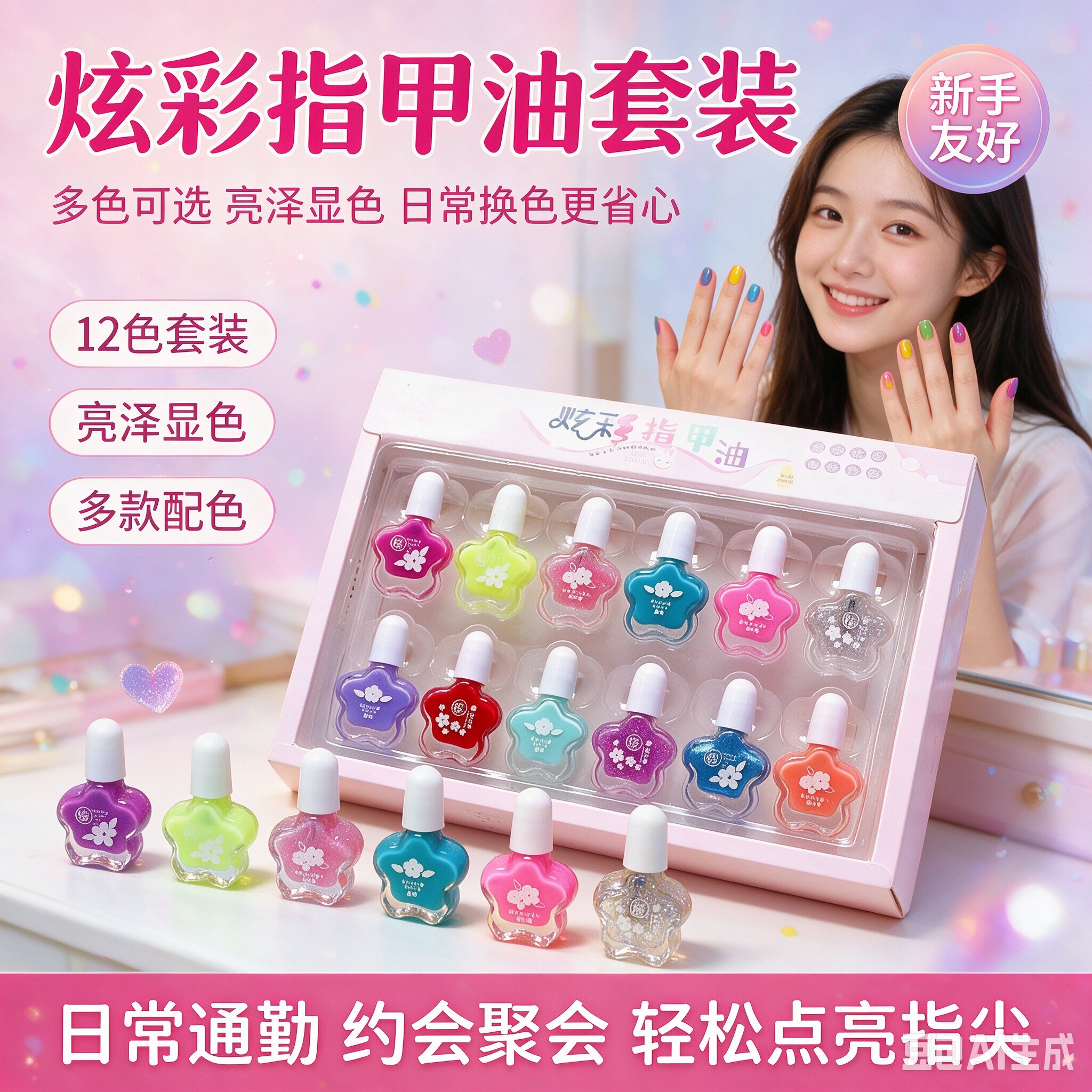 正品儿童指甲油小孩子水性可剥亮油宝宝专用纯植物无毒套装正品推