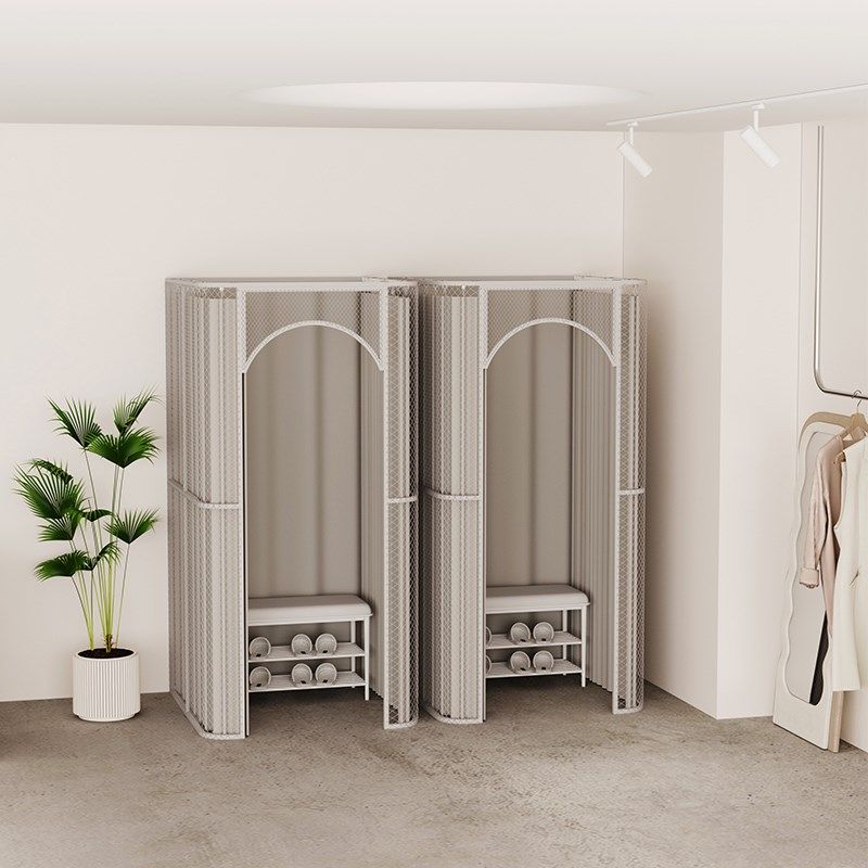 简易服装店移动试衣间商场落地式更衣室临时活动换衣间门帘展示架,商业/办公家具,移动试衣间,淘宝优惠券,粉丝福利购,淘宝优惠卷