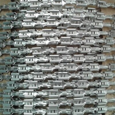 6.3插簧直连带7500插片0.4A连绕D250插簧250端子直连总长19.5