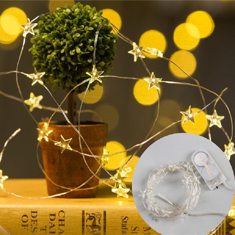 led铜线灯礼盒装饰灯纽扣灯串cr2032纽扣灯电池盒灯铜丝灯串灯