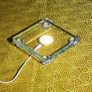 水晶灯光底座插电七彩变色幻彩加高摆件桌面摆放文昌塔舍利塔底座