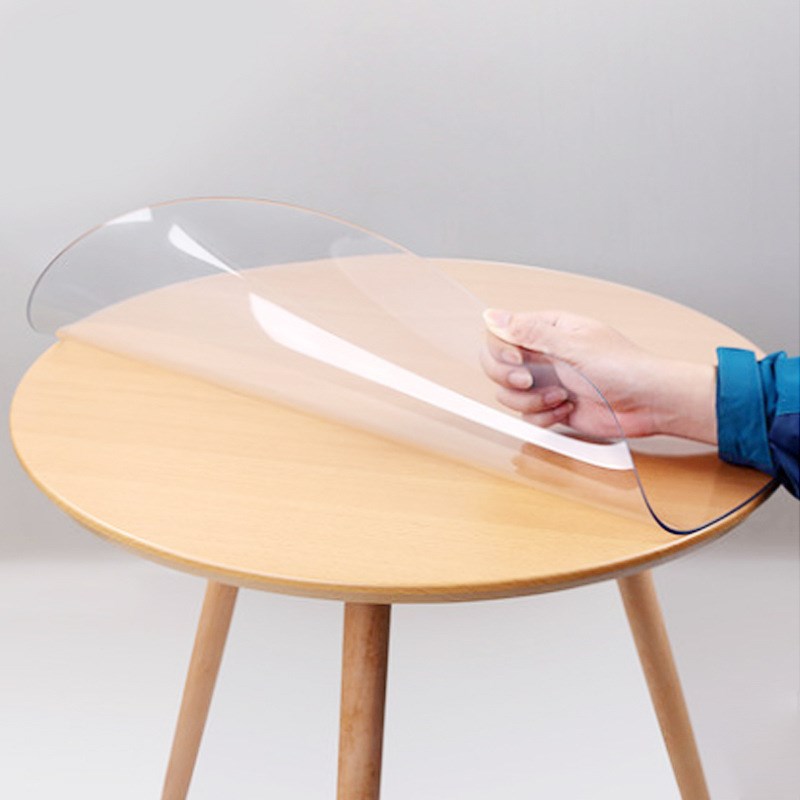 软玻璃pvc塑料圆桌布防水防油防烫免洗台布圆形透明餐桌垫水晶板