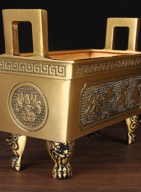 铜鼎盛千秋摆件 特大铜鼎摆件