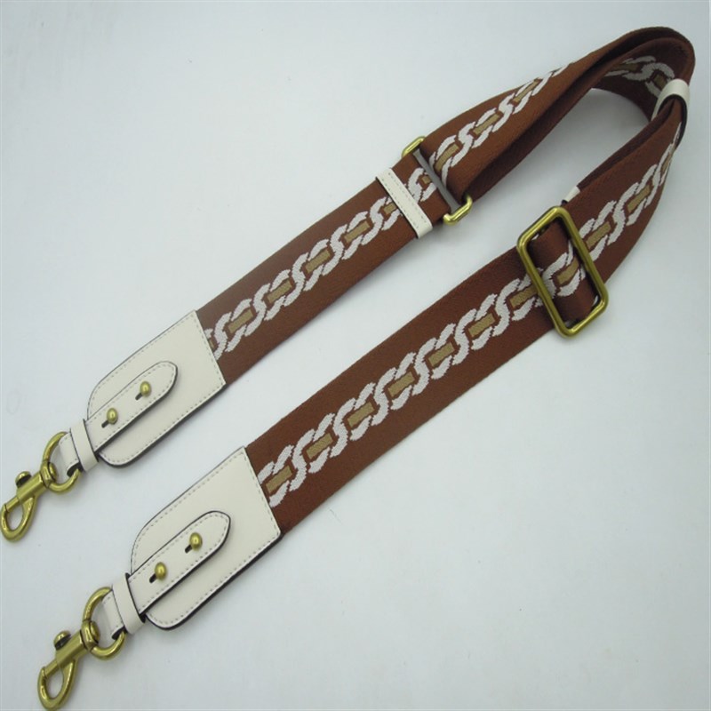 定制寇池可调节马鞍包图案印花新款宽肩带单斜跨帆布拼皮肩带包带