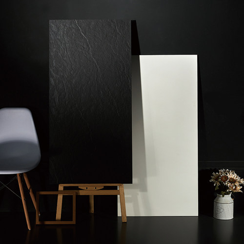 黑色通体地砖600x1200玄脉石板岩别墅工程瓷砖背景墙客厅淋浴石