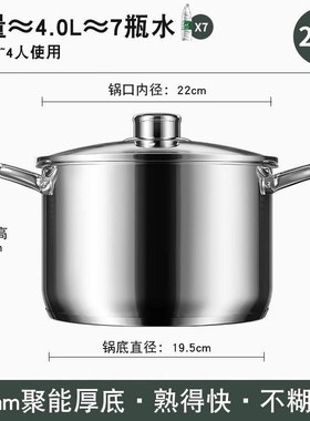 新品不锈钢桶圆桶304商用汤桶卤桶油桶炖锅大容量加厚家用汤锅