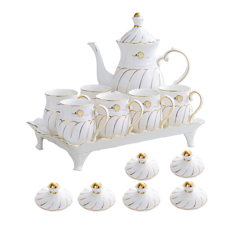 陶瓷水杯家用套装杯具杯子套杯欧式客厅水具茶具茶壶茶杯简约套装