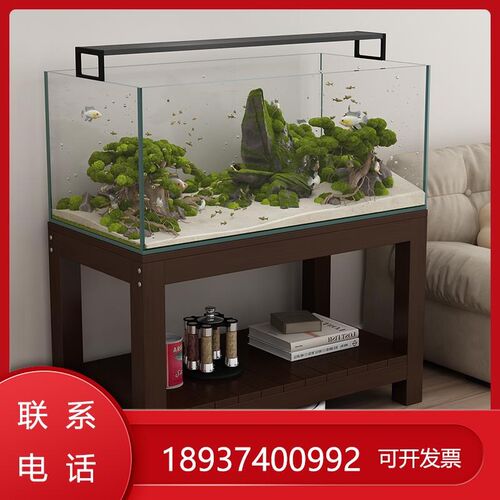 鱼缸底座底柜实木鱼缸架加厚鱼缸鱼缸水族箱鱼缸柜架子多层桌定制