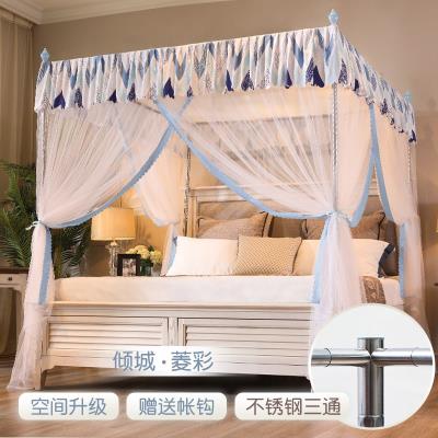 1.8/2/2.2米欧式蚊帐床上罩网纱遮光蚊防蚊子宿舍约卧室双人床密