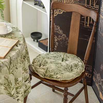 圆形椅子坐垫软垫记忆棉轻奢高级感实木屁垫防滑家用餐椅座垫椅垫