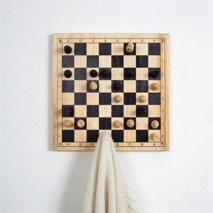 独特设计高级家居挂钩装 木质国际象棋挂架 饰高级感魅力