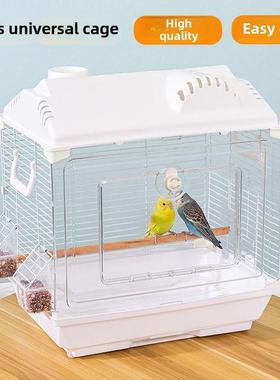 鸟笼Budgie景观亚克力鸟笼黑色凤凰牡丹鸟绣花眼大房子鸟笼观赏