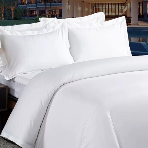星级酒店床上用品纯白色被罩被单民宿宾馆旅馆四件套被套全棉专用