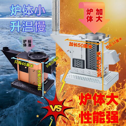 农村烤火炉柴煤两用无烟气化炉取暖炉家用室内冬季加厚柴火炉桌子