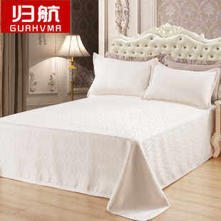 R床单2.0可水洗软 100%亚麻凉席三件套1.8m床纯亚麻1.5米双人夏季