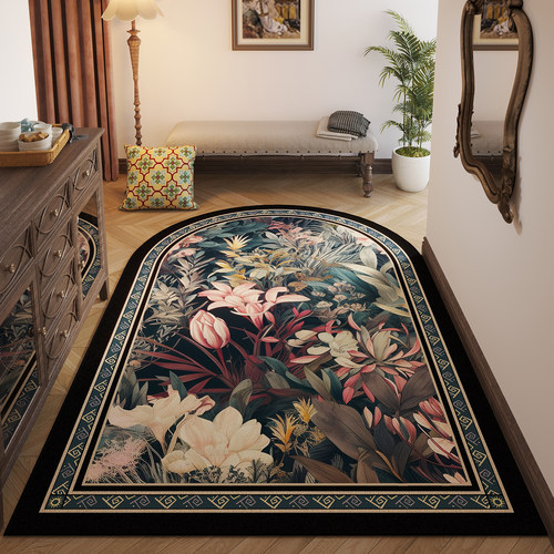 拱形入户门地垫美式高级进门地毯防滑耐脏玄关2025新款可定制脚垫