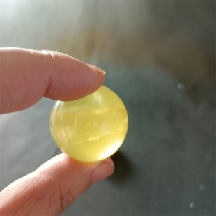 家居招财摆件天然黄水晶球属性土旺财镇宅办公室书房客厅财位圆形