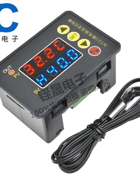 NT01微电数脑显温度控制2器12V24V20开V智能温控器嵌入式温控关