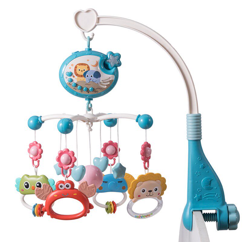 婴儿床头摇铃旋转玩具宝宝音乐床铃可旋转吊挂悬挂式挂件0一1岁