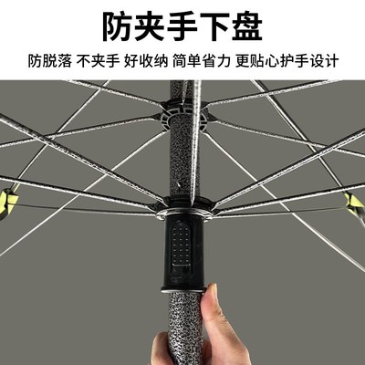 遮阳伞摆摊雨伞大型户外可倾斜太阳伞庭院伞双层加厚黑胶伞面
