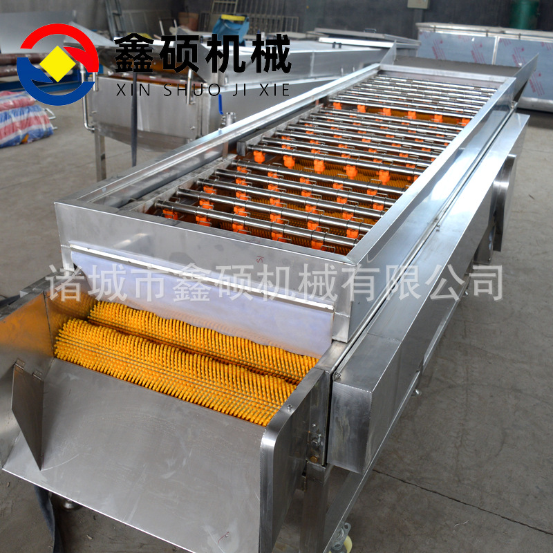 平行毛辊清洗机 1000型芋头紫薯清洗去皮机 生蚝高压去泥机厂家