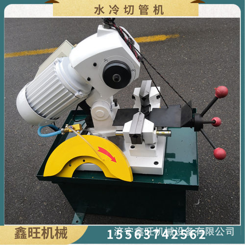 45度90度金属管切割机 台式金属切割 不锈钢无毛U刺水冷切管机