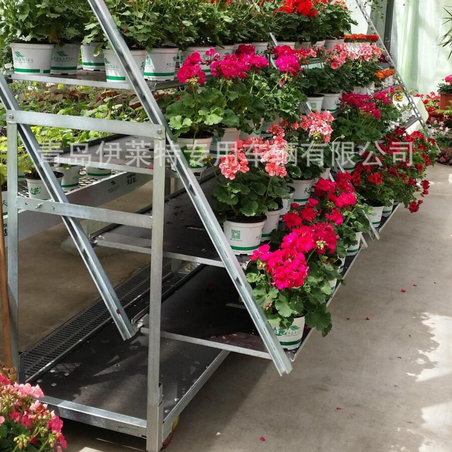鲜花花店展示车盆栽展示车展示架鲜花盆栽陈列架花店小推车