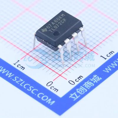 FET输入运放 TL072CP PDIP-8 双路 3MHz 原装