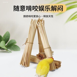 鹦鹉啃咬玩具天然麦秆麦秸秆磨牙磨爪解闷自嗨训练觅食插尾巴筑巢