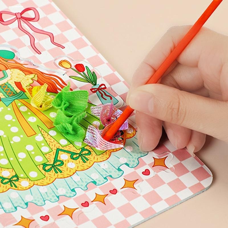 戳戳画4岁女孩子5手工制作diy6换