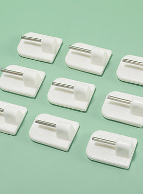 免打孔白色迷你挂钩项链强力黏胶墙上墙壁挂钥匙装饰品小挂勾袖珍