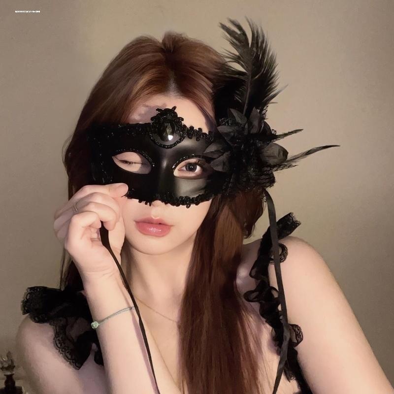 化妆假面舞会派对性感半面妆女半