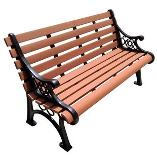 36年工厂公园100%PE木长凳户外公园长凳公园塑木长凳小区公园