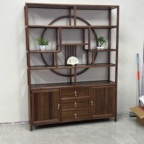 新中式实木博古架餐边柜子客厅茶水柜台茶叶柜茶边置物柜