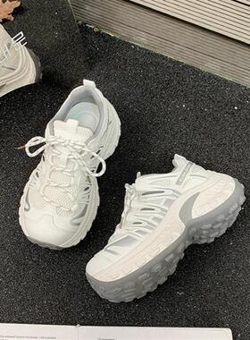 坤元百货V商铺老Q爹鞋春季厚底绑w带高g级女2026c年d新休闲鞋潮透